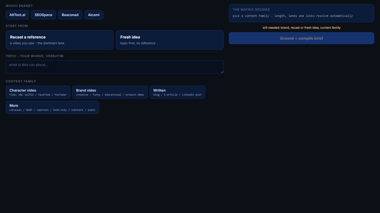 Content Engine Studio start wizard